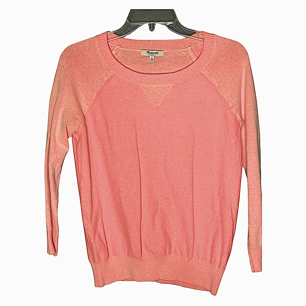 Madewell women’s sweater size small linen blend pink